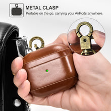 Load image into Gallery viewer, Casekis Genuine Leather Case With Keychain for AirPods 3
