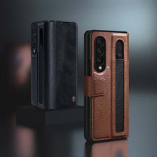 गैलरी व्यूवर में इमेज लोड करें, Casekis Leather Case With S-pen Slot for Galaxy Z Fold 3 5G
