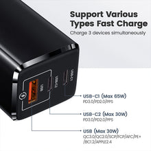 Görseli Galeri görüntüleyiciye yükleyin, 65W GaN Charger 3-Port PD Portable Charger
