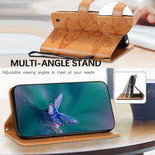 Load image into Gallery viewer, Casekis Embossed Butterfly Wallet Phone Case Yellow
