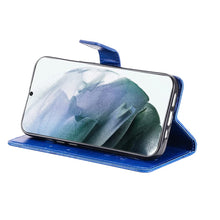 画像をギャラリービューアに読み込む, Casekis Embossed Butterfly Wallet Phone Case Blue
