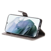 Load image into Gallery viewer, Casekis Embossed Butterfly Wallet Phone Case Gray

