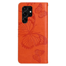 Muat gambar ke penampil Galeri, Casekis Embossed Butterfly Wallet Phone Case Orange
