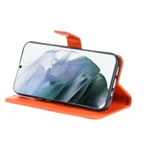 Muat gambar ke penampil Galeri, Casekis Embossed Butterfly Wallet Phone Case Orange
