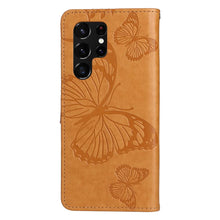 Load image into Gallery viewer, Casekis Embossed Butterfly Wallet Phone Case Yellow

