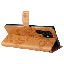 Load image into Gallery viewer, Casekis Embossed Butterfly Wallet Phone Case Yellow
