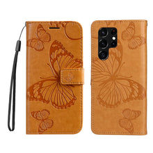 Load image into Gallery viewer, Casekis Embossed Butterfly Wallet Phone Case Yellow
