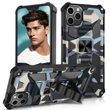 Load image into Gallery viewer, Casekis Armor Shockproof With Kickstand Phone Case Light Blue Camouflage
