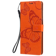 Muat gambar ke penampil Galeri, Casekis Embossed Butterfly Wallet Phone Case Orange

