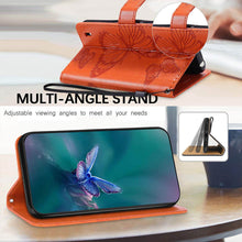 Muat gambar ke penampil Galeri, Casekis Embossed Butterfly Wallet Phone Case Orange
