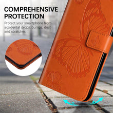 Muat gambar ke penampil Galeri, Casekis Embossed Butterfly Wallet Phone Case Orange
