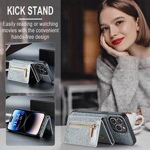Muat gambar ke penampil Galeri, Casekis Glitter Cardholer Magnetic Phone Case Silver
