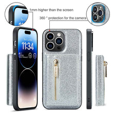 Muat gambar ke penampil Galeri, Casekis Glitter Cardholer Magnetic Phone Case Silver
