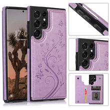 Load image into Gallery viewer, Casekis Butterfly Embossing Wallet Phone Case Purple
