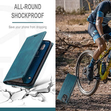Load image into Gallery viewer, Casekis Retro RFID Wallet Phone Case Blue

