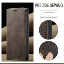 Load image into Gallery viewer, Casekis Retro RFID Wallet Phone Case Coffee
