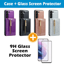 Load image into Gallery viewer, Casekis Glitter Cardholer Magnetic Phone Case for Galaxy S23 5G
