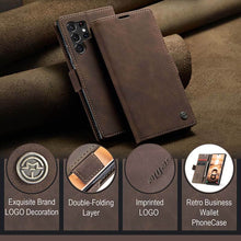 Load image into Gallery viewer, Casekis Retro Wallet Case For Galaxy S23 Ultra 5G
