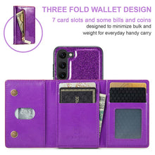 Cargar imagen en el visor de la galería, Casekis Glitter Cardholer Magnetic Phone Case for Galaxy S23 Plus 5G
