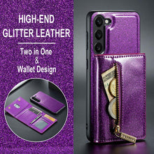 Cargar imagen en el visor de la galería, Casekis Glitter Cardholer Magnetic Phone Case for Galaxy S23 Plus 5G
