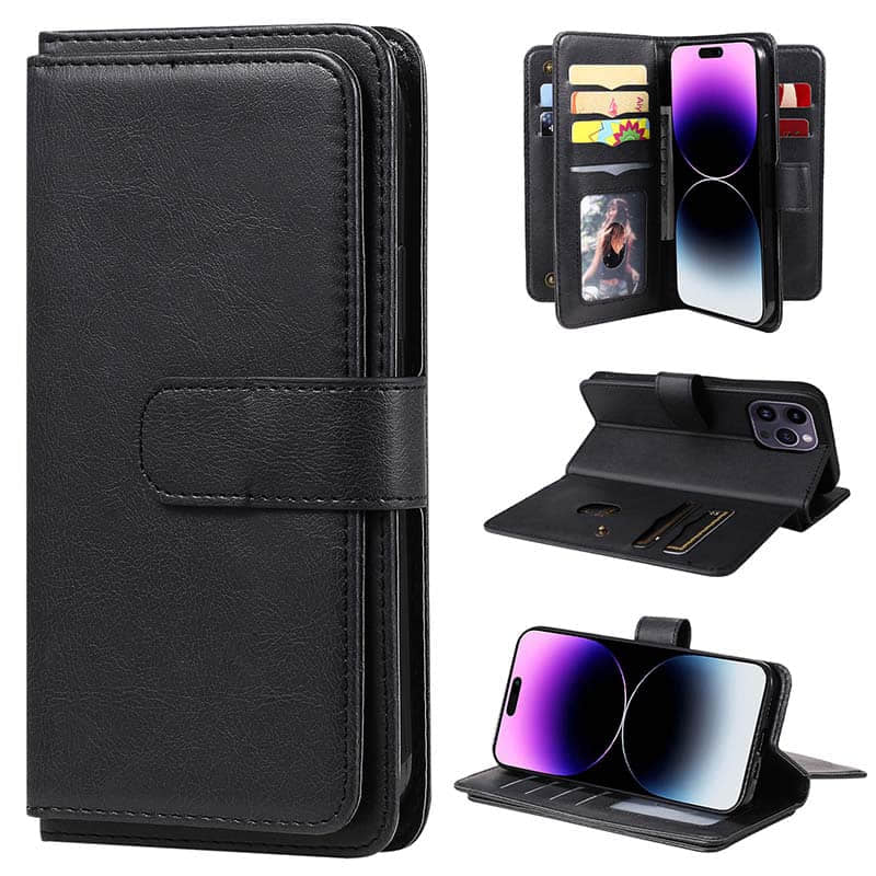 Casekis Large Capacity Cardholder Phone Case Black