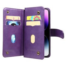 Load image into Gallery viewer, Casekis Large Capacity Cardholder Phone Case Purple
