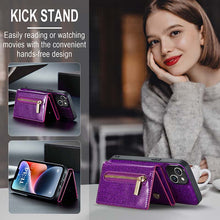 Load image into Gallery viewer, Casekis Glitter Cardholer Magnetic Phone Case for iPhone 14 Plus
