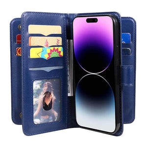 Casekis Large Capacity Cardholder Phone Case Dark Blue