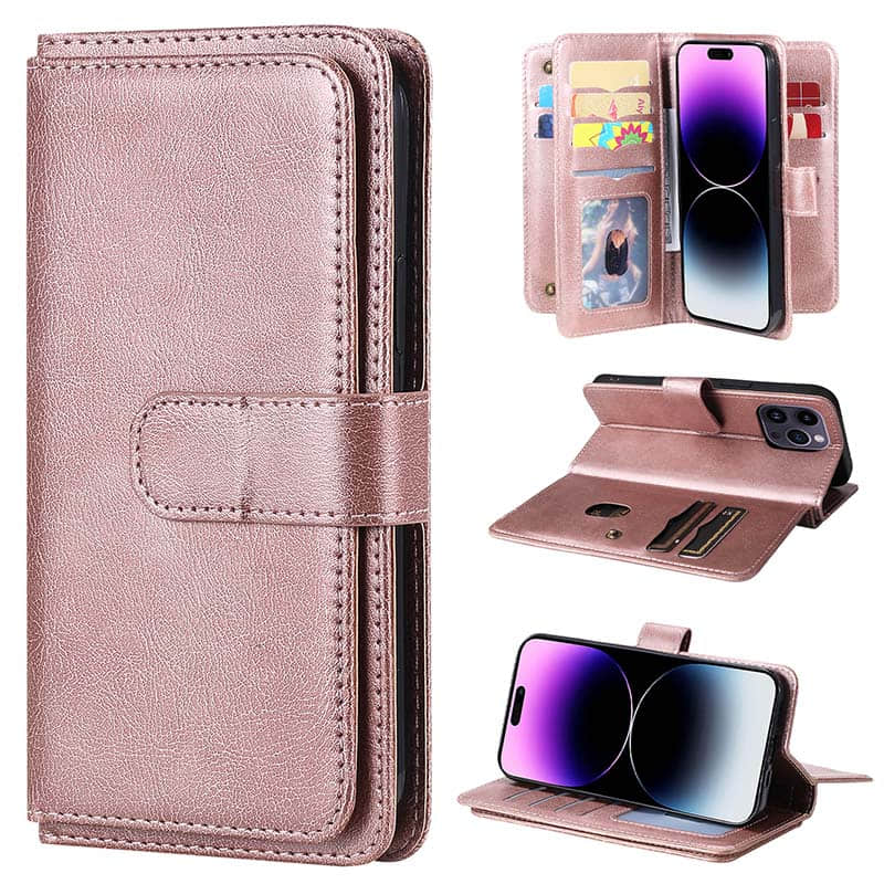 Casekis Large Capacity Cardholder Phone Case Rose Gold