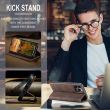 Load image into Gallery viewer, Casekis Retro Wallet Case For iPhone 14 Pro
