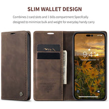 Load image into Gallery viewer, Casekis Retro Wallet Case For iPhone 14 Pro
