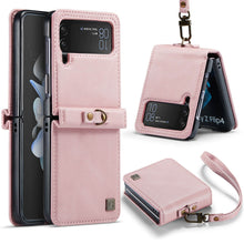 Load image into Gallery viewer, CASEKIS Retro Phone Case with Wrist Strap For Galaxy Z Flip 4 5G
