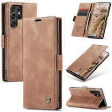 Load image into Gallery viewer, Casekis Retro Wallet Case For Galaxy S22 Ultra 5G
