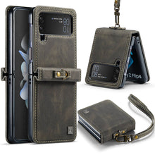 Load image into Gallery viewer, CASEKIS Retro Phone Case with Wrist Strap For Galaxy Z Flip 4 5G

