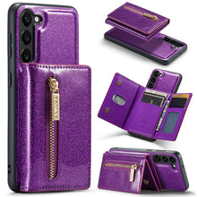 Cargar imagen en el visor de la galería, Casekis Glitter Cardholer Magnetic Phone Case for Galaxy S23 Plus 5G
