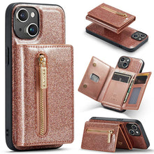 Load image into Gallery viewer, Casekis Glitter Cardholer Magnetic Phone Case for iPhone 14
